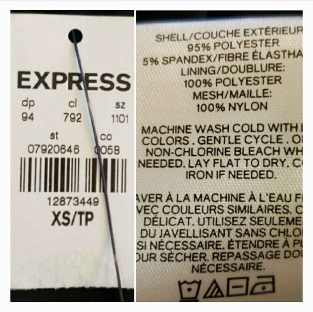 Express black polka dot lace & ruffle sleeved dres - Picture 16 of 16